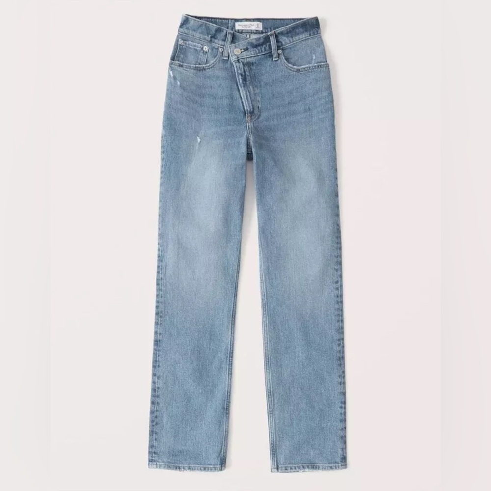 Abercrombie & Fitch The 90s Straight Ultra High Rise Criss Cross Size 29 regular - Picture 7 of 14